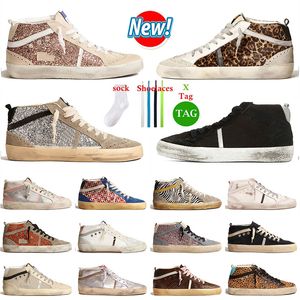 Classic OG Women Mens 2024 Golden Mid Star Designer Shoes Canvas Trainers Suede Leather Glitter Silver Goose's Vintage Italy Brand Handmade Platform Casual Sneakers