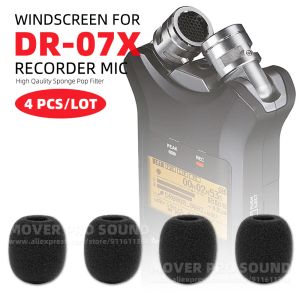 Tillbehör Mikrofon vindrutan Popfilter MIC -täckning för TASCAM DR07 DR07X DR07 DR07X DR 07 X MKII MK 2 Windproof Sponge Recorder Foam