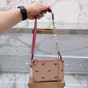 Fashion Shoulder Designers Bags Luxurys CrossBody Love Women Pearls Chains Leather Handbags For Party 220805