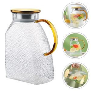 Bowls Drink Pot Portable Water Pitcher Glass Lid Spout Machine Dispenser Home Large Refrigerator Household Ice Tea Party