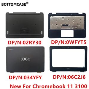 Ramar Nytt för Dell Chromebook 11 3100 Laptop LCD Back Cover Top Case LCD Bezel Laptop Overhora Cover Botten BASS COVER