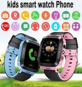 Dzieci inteligentne zegarki telefoniczne zegar pedagometrowy Kid Watchohones GPS SIM CARD MP3 Player for Child Apple Android Watchphone Children5503985