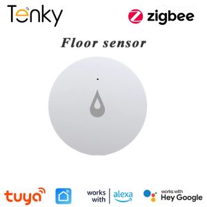 Tillbehör Tuya Zigbee Läckagesensor Vattendetektor Alarmläckedetektor Sound Smart Life App Flood Alert Overflow Security Smart Home