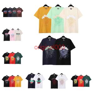 SP5der T-Shirt Herren T-Shirts SP5der Spider 555 Womens T-Shirt Modestreet Kleidung Webmuster Sommer Sportarten Designer Polo Top europäische S-XL Short Sleeves yt