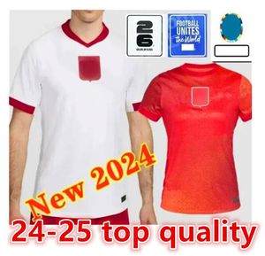 Barn Polen Soccer Jerseys Lewandowski Home Away 2024 Euro Cup Polska National Team Milik Piszczek Piatek Grosicki Krychowiak Zielinski Football Shirt Kit Men66666