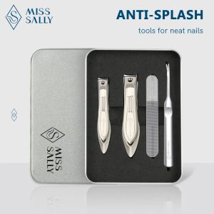 Abiti Miss Sally Clippers in acciaio inossidabile Anti Splash Cutter Miacure Strumenti di manicure Bionics Design Pedicure Unghie Trimmer