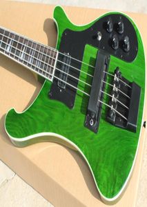 Promosyon 4 Dizeler Trans Green 4003 Elektrikli Bas Gitar Siyah Donanım Üçgen Mop Kara Kakmı Müthiş Çin Gitarları 9811202