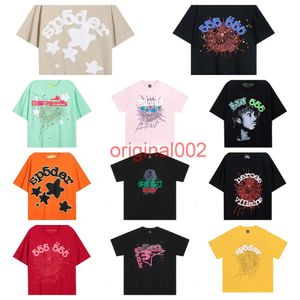 SP5der T-Shirt Männer Frauen Designer T-Shirt Streetwear HipHop Modemarke Spider Web Letter Print Kurzarm Herren Baumwolle Sommerbekleidung Casual Tee Top VM