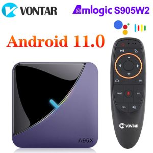 Box vontar A95x F3 Air II RGB TV Box Android 11 Amlogic 4GB RAM 64GB 32GB BT WiFi 4K Media Player 2G 16G SET Top Tvbox Media Player