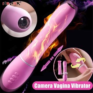 Intelligent fitta anal kamera kvinnlig vagina vibrator mobil app kontroll uppvärmning massage onani cup vuxen sex leksak för kvinnor 240408