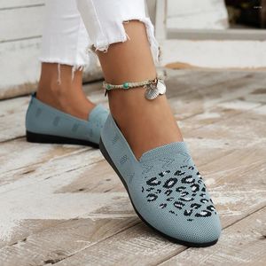 Casual skor Hög kvalitet för kvinnor Round Head Women's Flats Handla Mesh Embroider Ladies Flat