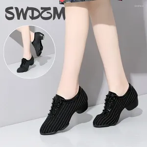 Dance Shoes SWDZM Dancing For Men Women Sports Modern Jazz Soft Outsole Breath Sneakers Ladies Practice