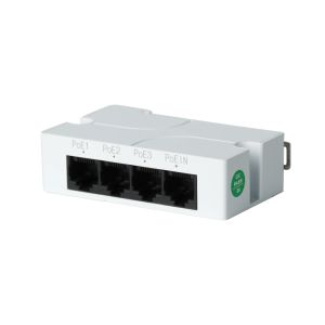 Lens Azishn 1 to 3 Port Poe Ethernet Poe Repeater Ports Fast Ieee802.3af/at 10/100m Power Port Output for Poe Switch Nvr Ip Camera