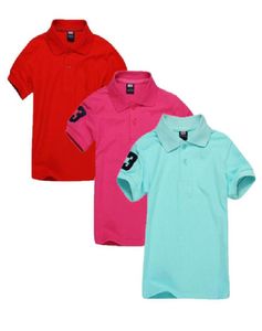 2021 Summer Polo Baby Tshirt Kids Cloths Horse For Boys Girls Tops Tees Kids039S Short Sleeve Stirts93332688