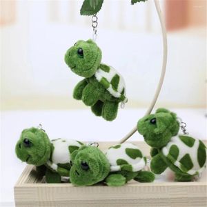 Nyckelringar 10st 5 cm gröna sköldpaddsnycklar leksaksringkedja