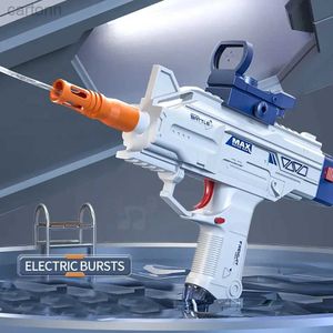 Gun Toys Children Automatic Uzi Electric Ryggsäck Vatten Submachine Gun Fights Summer Toy Water Guns Outdoor Beach Swimming Pool For Adult 240408