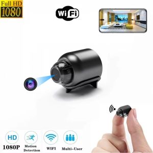 Lente 1080p HD Mini Câmera sem fio Wi -Fi IP Cam Visão noturna Multiuser Monitoramento Remoto Detecção de movimentação de movimentos de câmera Espiar Kam