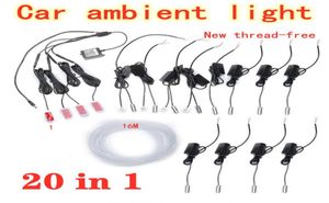 Interiorexternal Lights 16m LED şerit ışık uzaktan kumanda arabası iç dekoratif RGB Esnek El Tel Ortam lambası atmosferi U1351438