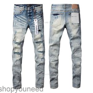 Lila jeans denim byxor mens jeans designer jean män svart avancerad kvalitet rak design retro streetwear casual trepants designers