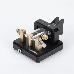 Radio Lao Mao Black Cw Morse Key Dualpaddle Telegraph Key Keyer for Radio Users Stainless Steel Brass Aluminum Alloy