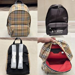 2024 New 10A Rucksack Designer -Schulbeutel Leder Schulbuchbag Fashion Stripe Frauen Handtasche Nylon Material Military Rucksack große Kapazität Luxusumbetasche