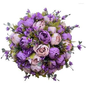 Dekorativa blommor 25 cm Artificial Road Guide Rose Ball Shopping Mall Window Exhibition Hall Festival Event Decoration Wedding T Table