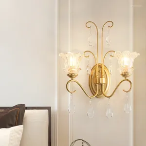 Lampa ścienna vintage nowoczesny design sconces sypialnia kryształ świeca salon lustro łazienka lustro wystroju domu