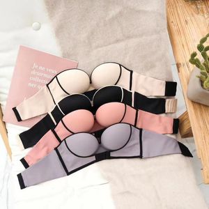 Bras Women's Women's Cotton Bra Sexy Cold Color Tool Wired Мода Push Up Comfort Brassiere без бретелек -дышащие женское нижнее белье