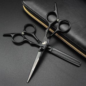 Hår sax 5.5 6.0 Professionell frisörsax tunnare Barber ScoSor Set Hair Cutting Scissors 440C Steel