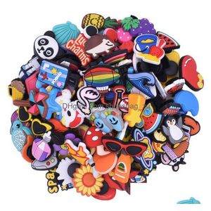 Schmuck MOQ 100pcs Custom Clog Schuhschuh Charm Pvc Loch Garten Blumenendekoration Schnalle für Clog Armband Armband Drop Lieferung Baby Kind DH0JI