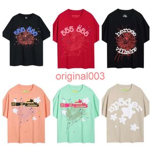 SP5der T -Shirt Männer SP5der Pink Young Thug 555555 MANS Frauen Qualität Schaumdruck Druckspinnen Webmuster T -Shirt Fashion Print Street Kleidung Top Tees Gt