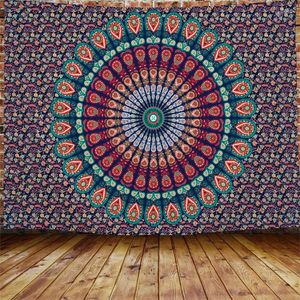 Tapestries 2024 Design Custom Fabric Polyester India Hippie Decoration Wall Hanging Mandala Tapestry For Living Room