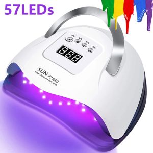 Anschlüsse Sonne x7 Max UV LED -Nagellampe zum Trocknen von Nägeln Gel polnara Lampara mit 57 LEDs Bewegung Sensor professionelle UV -Lampe für Maniküre