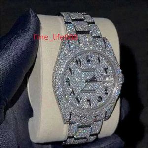 럭셔리 다이아몬드 시계 역할 럭셔리 남성 시계 남자 Montre Moissanite Movement Iced Out Automatic Montre de Watches for Men i93 Cy