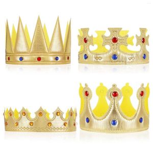 Partydekoration 4PCS Kids King Golden Crown für Geburtstagshut Kostüm Babyparty Po Requisinen Accessoire