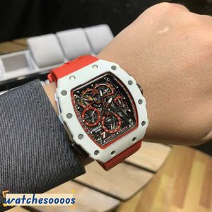 Luxury Watches Mechanical watch Swiss Movement Super chronograph wrist Rm5003 Business Leisure Ceramic Case Red Tape Mens Designer Amazing High qu