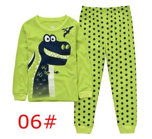 ins baby boys girls robot dinosaur print pajamas pjs مجموعات الأطفال ديناصور ملابس النوم للأطفال