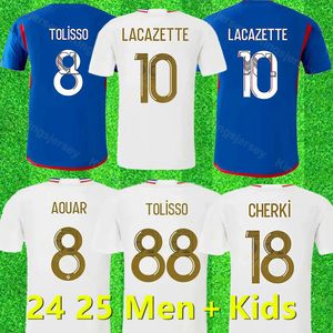 23 24 Maillot Lyon Soccer Jerseys 2023 2024 Olympique Lyonnais ol Digital 3 -й четвертый рубашки Traore Memphis Men Men Football Short Kits оборудование Bruno G