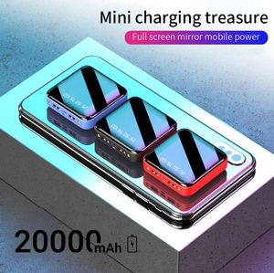 Mini 20000mah Power Bank große Kapazität Powerbank External Batterie Ladegerät Digitale Powerbank Dual USB -Ladung LED Light Poverbank2752506