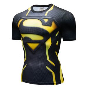 S-3XL 3DプリントTシャツ男性コンプレッションシャツコミックコスプレコスチュームハロウィーンの衣料品トップス240312