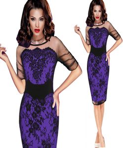 Frauen elegante sexy transparente Spitze Casual Party Abend Mutter der Brautscheide Bodycon Kleid Kleid Frau Kleidung NYC3911638574