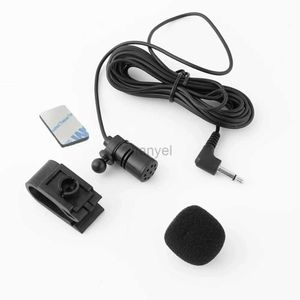 Microfones para automóvel Radio de 3m de comprimento Mini Microfono Car Micro Car Radio de 3,5 mm Mic Mini Wired Microfone externo 240410