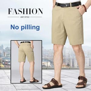 Męskie spodenki Ojciec Kolan Długość Mężczyzn Button-Zip Summer Business Style Długość kolan z zamkiem błyskawicznym dla