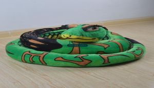 Dorimytrader Novelty Toy 134039039 340CM Giant Fylld mjuk plyschtecknad djur Snake Pillow Toy 2 Colors Baby Gift DY605959106