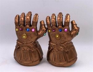 The 4 Endgame Thanos Gloves Cosplay Prop LED Gloves PVC Infinity Gauntlet Halloween Party sy3m7222716