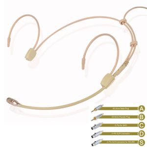 Microfones Earhook Headset Headset Microfone Microfone Omnidirecional Condenser Mic para Sennheiser para Wireless