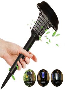 Edison2011 New Solar Powered Mosquito Killer Insect Bug Zapper Pest Control Outdoor Garden Lawn LED UV Light Lamp Mosquito Killer 9256807