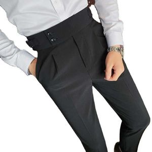 Mens Slim Fit Fashion Large Size Pants 2023 Spring/Summer New Solid Color Trousers