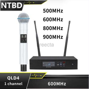 Mikrofone neu!NTBD Wireless Mikrofonsystem Professionell hochwertige QLD4 UHF Bühnenperformance Kirche Gesang 240408