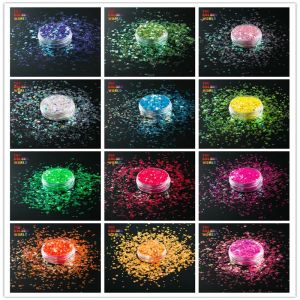 Glitter TCT015 Mix Rainbow Colors Dot Fores Round Glitter för Nail Art Nail Decoration Gel Makeup FaceMainting Manual Diy Decoration